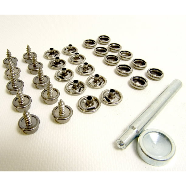 32 Piece Kit 3/8 Screw Studs & Setting Tool Stainless Steel Cap & Socket 32 Piece Kit 3/8 Screw Studs & Setting Tool Stainless Steel Cap & Socket
